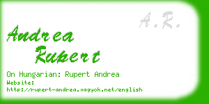 andrea rupert business card